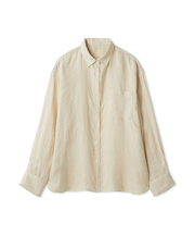 ポケット付きフレンチリネンシャツ