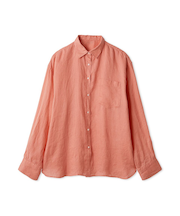 ポケット付きフレンチリネンシャツ