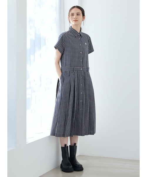 ミラオーウェン　プリーツシャツワンピ プリーツシャツワンピース｜ミラオーウェンの通販｜&mall（アンド