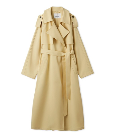 共ベルト付憲章デザイントレンチコート