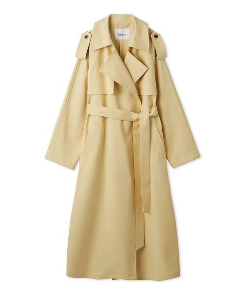 共ベルト付憲章デザイントレンチコート