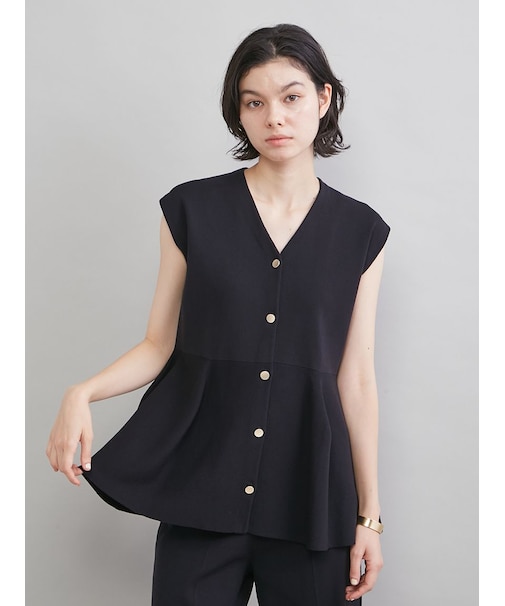 ペプラムデザインVネックベスト