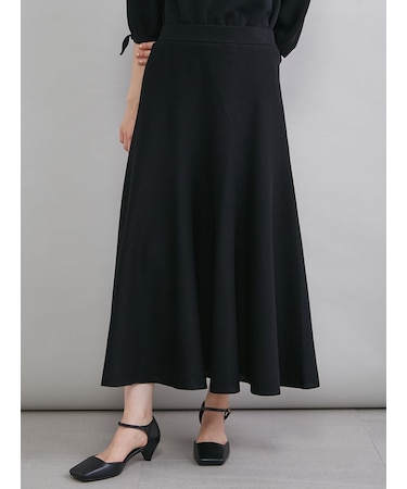 【ウォッシャブル】ドライタッチフレアニットスカート