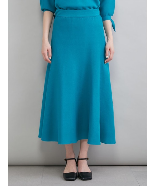 【ウォッシャブル】ドライタッチフレアニットスカート