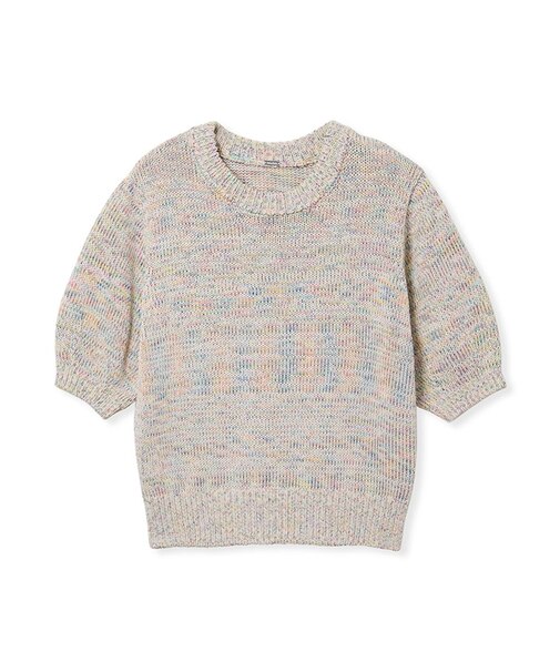 ミックスヤーンハーフスリーブニット