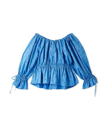 ペプラムシルエットオフショルブラウス