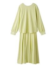 背中明きロングＴシャツナロースカートSET UP