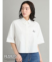【PEANUTS RECORDS】ボタンダウン短丈シャツ