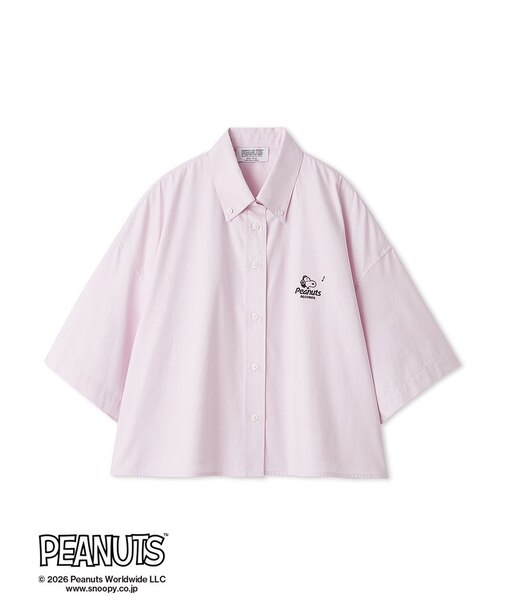 【PEANUTS RECORDS】ボタンダウン短丈シャツ