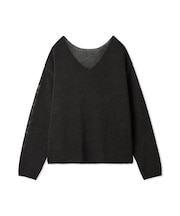 【ウォッシャブル】【WEB限定カラー】前後2wayリネン混メッシュニット