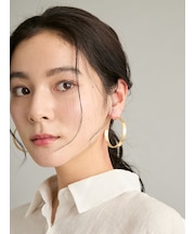 メタルラインフープピアス