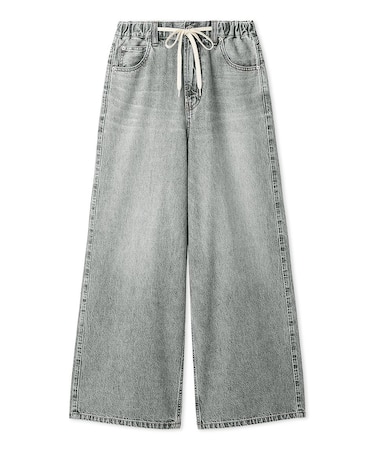 ウエストゴムドロストイージーデニムパンツ