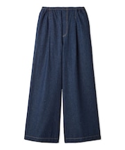 ウエストゴムワイドイージーデニムパンツ