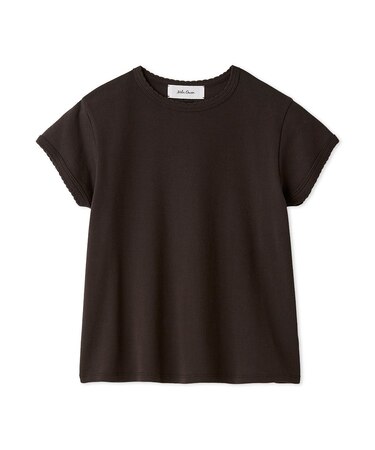 【接触冷感】スカラップデザインコンパクトTシャツ