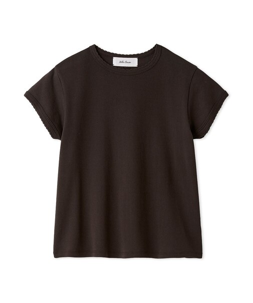 【接触冷感】スカラップデザインコンパクトTシャツ