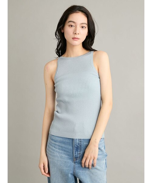 ウォッシャブル】クロシェニットキャミ×ノースリトップス｜ミラ