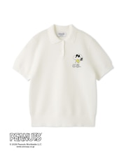 【PEANUTS】刺繍ポロニットトップス