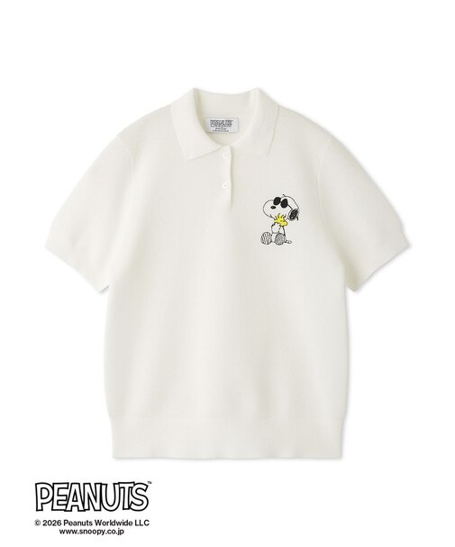 【PEANUTS】刺繍ポロニットトップス