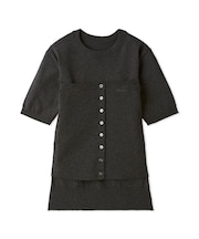 【ウォッシャブル】ベアレイヤードハーフスリーブニットＳＥＴ
