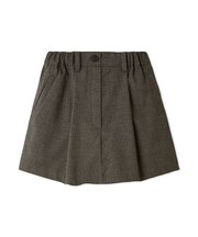 チェックパターンミニスカートライクパンツ