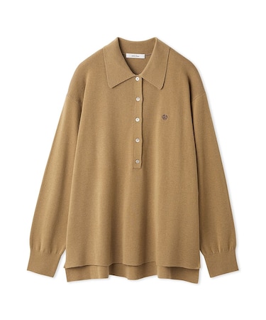 シルク混スキッパーポロニット