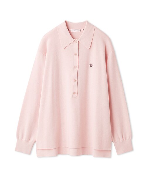 シルク混スキッパーポロニット