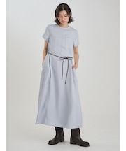 シルキータッチ半袖フレアワンピース