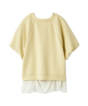 シルキータッチレースレイヤードトップス