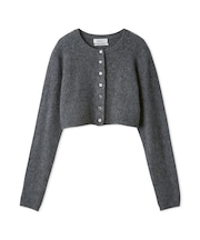 wool100%ミンクタッチ短丈カーディガン