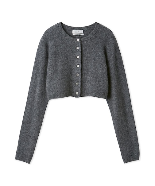 wool100％ミンクタッチ短丈カーディガン