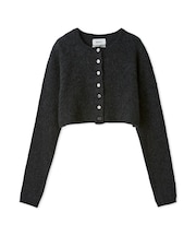 wool100%ミンクタッチ短丈カーディガン