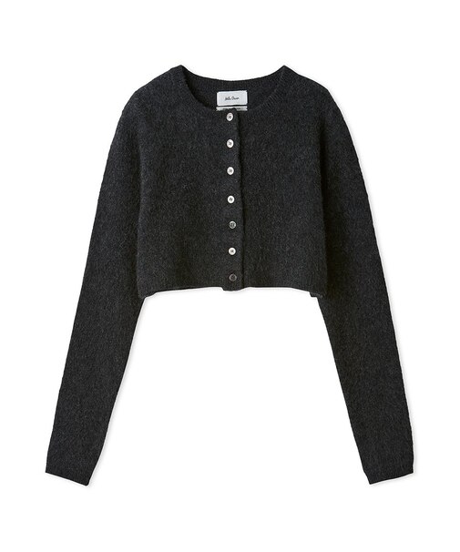 wool100％ミンクタッチ短丈カーディガン