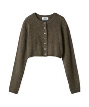 wool100%ミンクタッチ短丈カーディガン