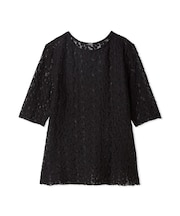 フラワーレース半袖Tシャツ