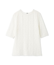 フラワーレース半袖Tシャツ