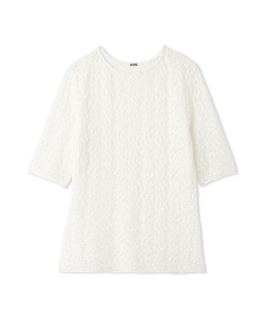 フラワーレース半袖Tシャツ