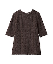 フラワーレース半袖Tシャツ