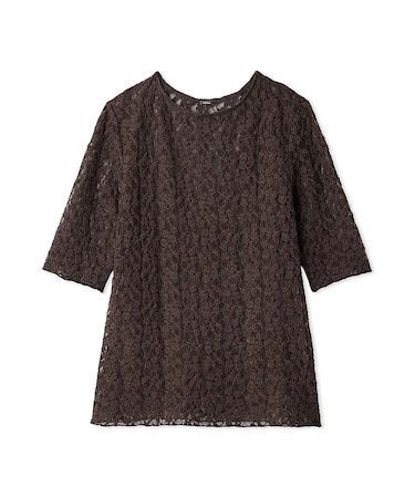 フラワーレース半袖Tシャツ
