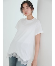 【WEB限定】レースヘムTシャツ