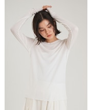 シルクブレンドシアーロングTシャツ