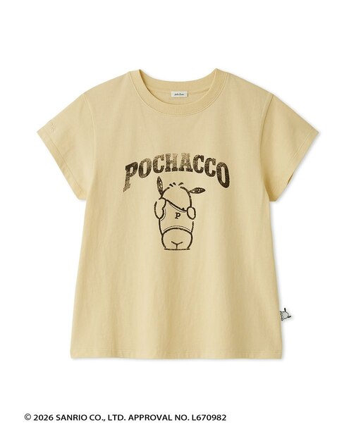 【ポチャッコ】カレッジプリントコンパクトTシャツ