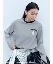 【ポチャッコ】裾ドロストボーダーロングTシャツ