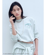 【ポチャッコ】裾ドロストボーダーロングTシャツ