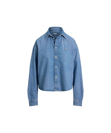 【POLO RALPH LAUREN】CROPPED BOXY DENIM SHIRT