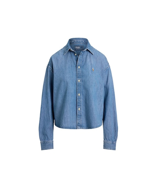 【POLO RALPH LAUREN】CROPPED BOXY DENIM SHIRT