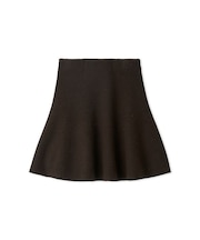 ウエストゴムウールカシミヤミニスカート
