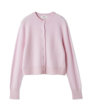 ロイヤルカシミヤ100％クルーネックカーディガン