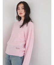 wool100%クルーネックベーシックニットトップス