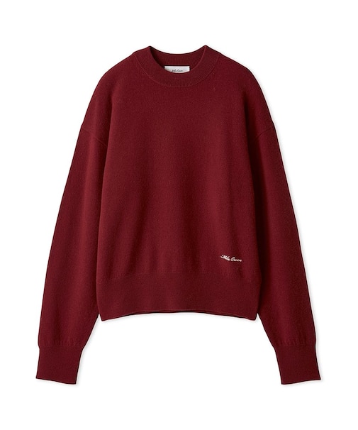 wool100％クルーネックベーシックニットトップス