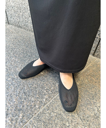 eco ウォッシャブルニットフラットシューズ